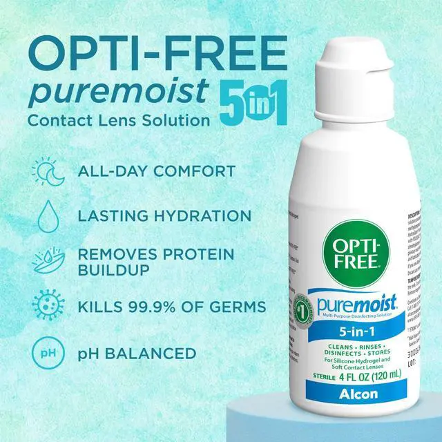 Alt view image 3 of 5 - Puremoist Multi-Purpose Contact Lens Solution, 4 Fl Oz
