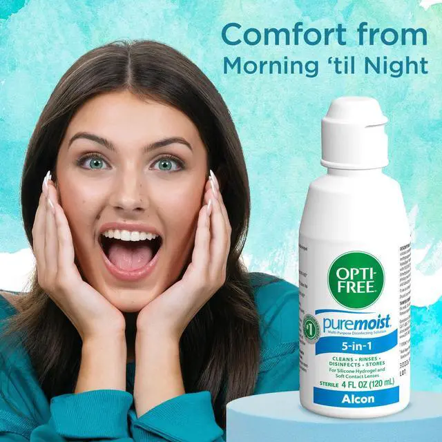 Alt view image 4 of 5 - Puremoist Multi-Purpose Contact Lens Solution, 4 Fl Oz