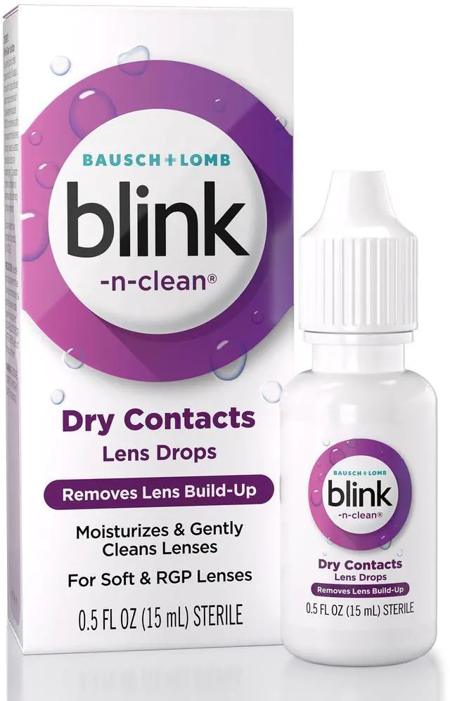 Main image of N-Clean Contact Lens Drop, Rewetting Drops for Soft & RGP Contact Lenses, Instantly Moisturizes, Removes Lens Build-Up, Cleans Lenses and Hydrates Eyes During Wear, 0.5 Fl Oz
