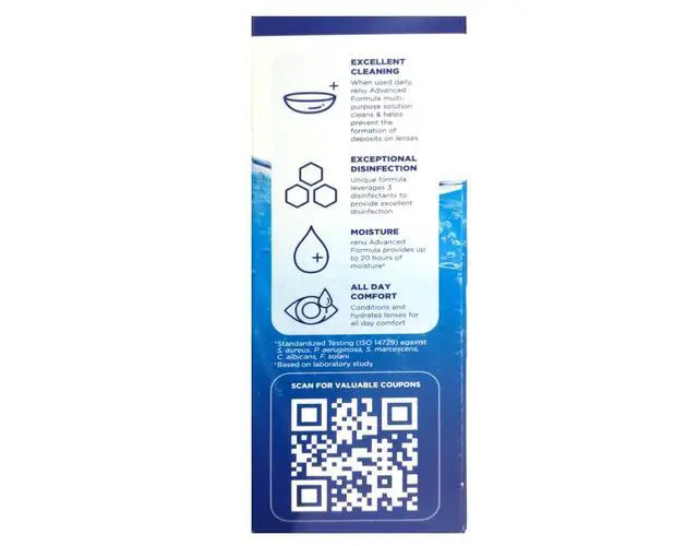 Alt view image 6 of 7 - Renu Advanced Formula Multi-Purpose Solution, Gentle on Eyes, Cleans & Disinfects, Moisturizes for Comfort, Travel Size 2 fl oz (Pack of 2)