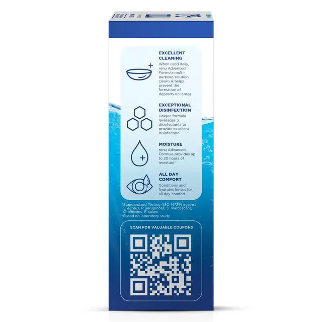 Alt view image 4 of 7 - Contact Lens Solution, Advanced Formula, Multi-Purpose Solution with Lens Case, Travel Kit, Gently Cleans, Disinfects, Moisturizes & Hydrates Soft Lenses for All-Day Comfort, 2 FL Oz