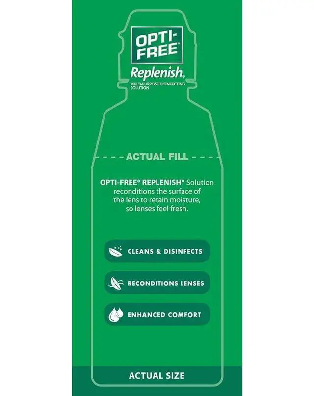 Alt view image 3 of 6 - replenish solution for contact lenses 4 Fl oz