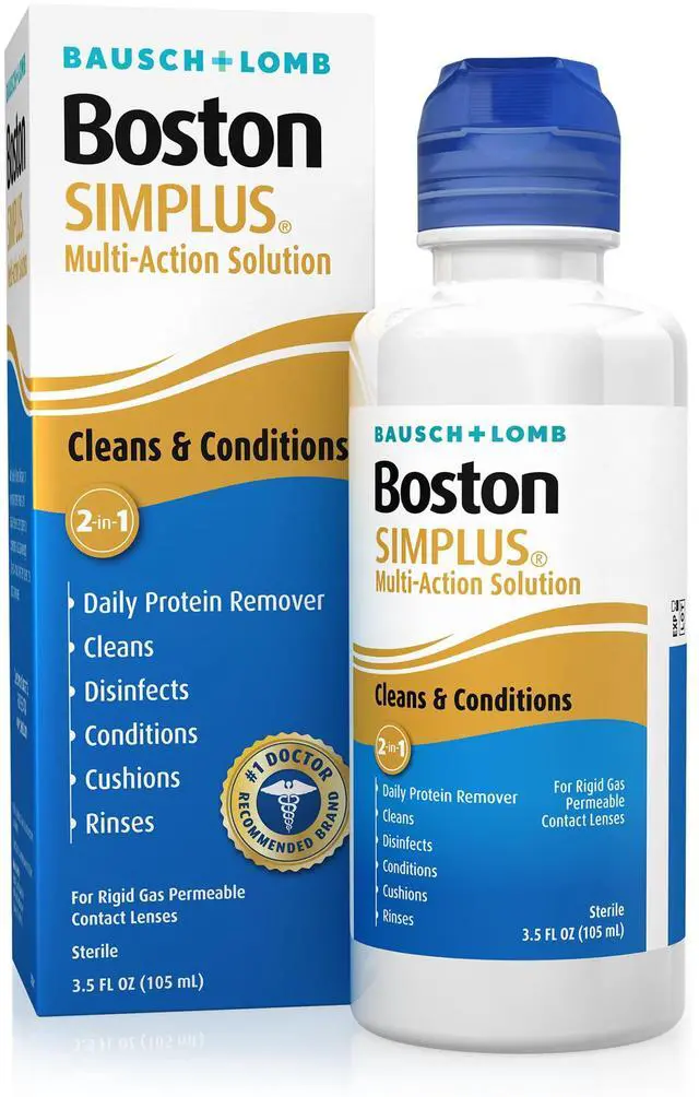 Main image of SIMPLUS Multi-Action Solution, Cleans & Conditions Rigid Gas Permeable (RGP) Lens, Daily Protein Remover, 3.5 Fl Oz