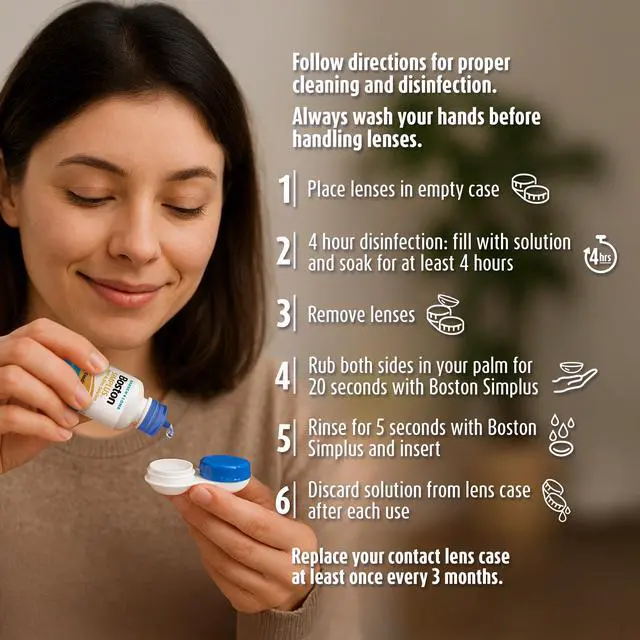 Alt view image 6 of 7 - SIMPLUS Multi-Action Solution, Cleans & Conditions Rigid Gas Permeable (RGP) Lens, Daily Protein Remover, 3.5 Fl Oz