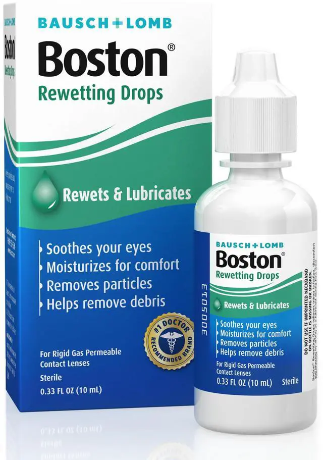 Main image of Rewetting Drops for Rigid Gas Permeable (RGP) Lens, Moisturizes & Soothes Eyes, Removes Debris & Particles, Restores Tear Layer, 0.33 Fl Oz