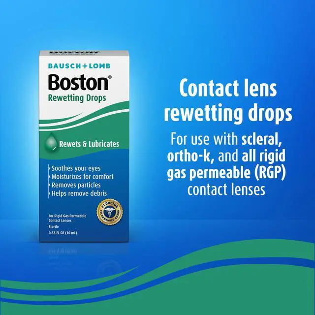 Alt view image 2 of 7 - Rewetting Drops for Rigid Gas Permeable (RGP) Lens, Moisturizes & Soothes Eyes, Removes Debris & Particles, Restores Tear Layer, 0.33 Fl Oz