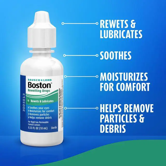 Alt view image 3 of 7 - Rewetting Drops for Rigid Gas Permeable (RGP) Lens, Moisturizes & Soothes Eyes, Removes Debris & Particles, Restores Tear Layer, 0.33 Fl Oz