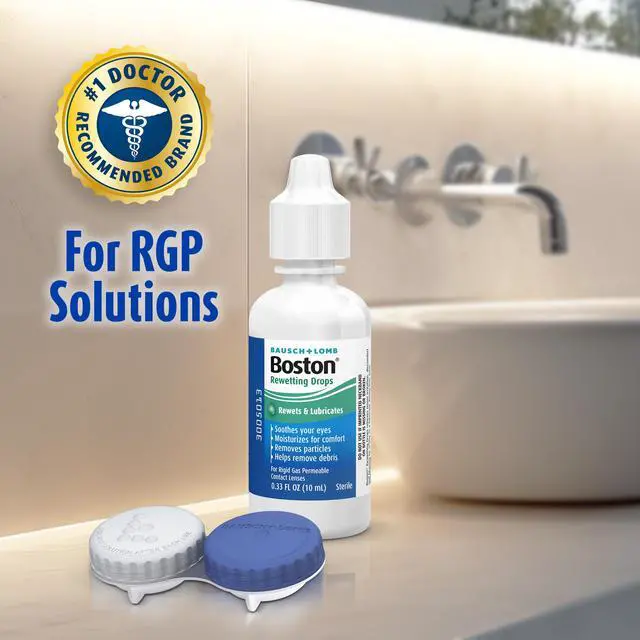 Alt view image 5 of 7 - Rewetting Drops for Rigid Gas Permeable (RGP) Lens, Moisturizes & Soothes Eyes, Removes Debris & Particles, Restores Tear Layer, 0.33 Fl Oz