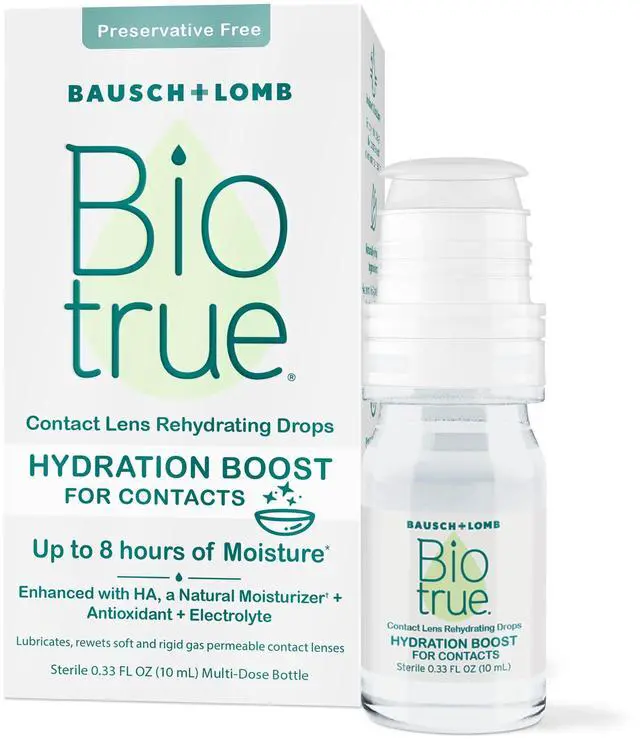 Main image of Hydration Boost for Contacts, Rehydrating Eye Drops for Dry Eyes, Preservative Free, Refreshes, Lubricates & Moisturizes Lenses, Rewetting Eye Drops, 0.33 FL Oz (Pack of 1)
