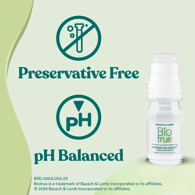 Alt view image 4 of 6 - Hydration Boost for Contacts, Rehydrating Eye Drops for Dry Eyes, Preservative Free, Refreshes, Lubricates & Moisturizes Lenses, Rewetting Eye Drops, 0.33 FL Oz (Pack of 1)