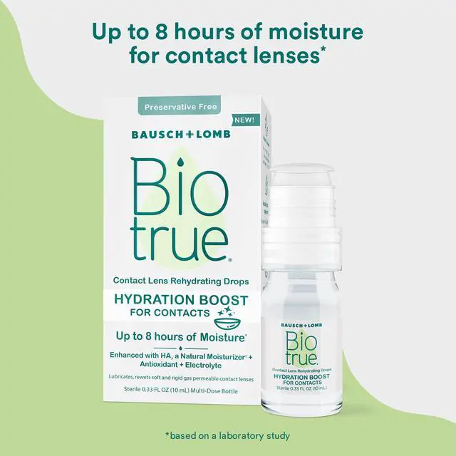 Alt view image 5 of 6 - Hydration Boost for Contacts, Rehydrating Eye Drops for Dry Eyes, Preservative Free, Refreshes, Lubricates & Moisturizes Lenses, Rewetting Eye Drops, 0.33 FL Oz (Pack of 1)