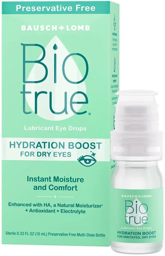 Main image of Hydration Boost, Preservative-Free Eye Drops for Dry Eyes, Instantly Moisturizes, Rehydrates, Contact Lens Friendly, Refresh & Relieve Eye Irritation, 0.33 FL Oz (Pack of 1)