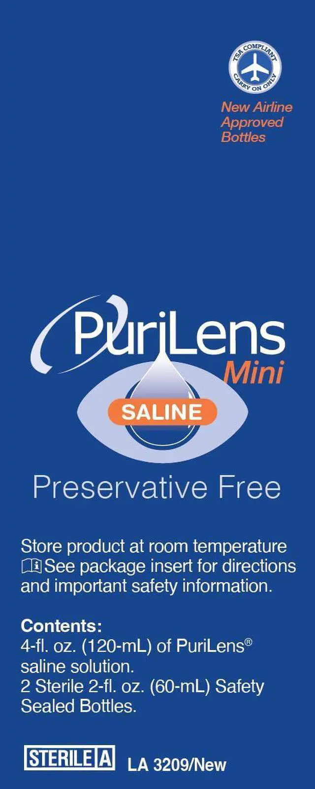 Alt view image 7 of 7 - Mini Preservative-Free Contact Lens Saline 60ml (2 fl. oz.) 2 Pack