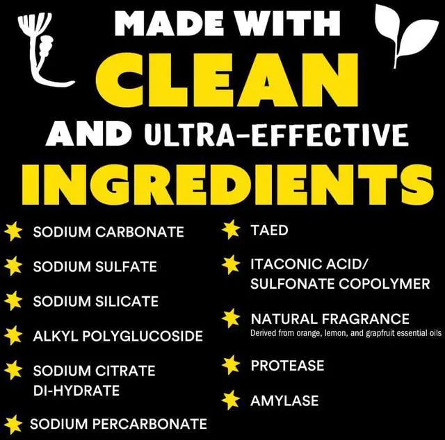 Alt view image 4 of 7 - Dishwasher Powder | Clean Dishwasher Detergent, Cuts Grease & Rinses Clean (Residue-Free) for Sparkling Dishes | 60 Loads (Citrus)
