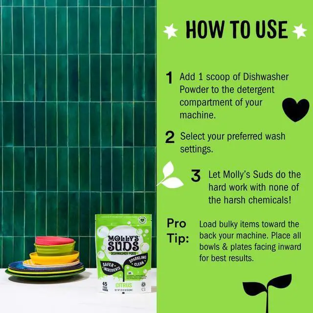 Alt view image 5 of 7 - Dishwasher Powder | Clean Dishwasher Detergent, Cuts Grease & Rinses Clean (Residue-Free) for Sparkling Dishes | 60 Loads (Citrus)