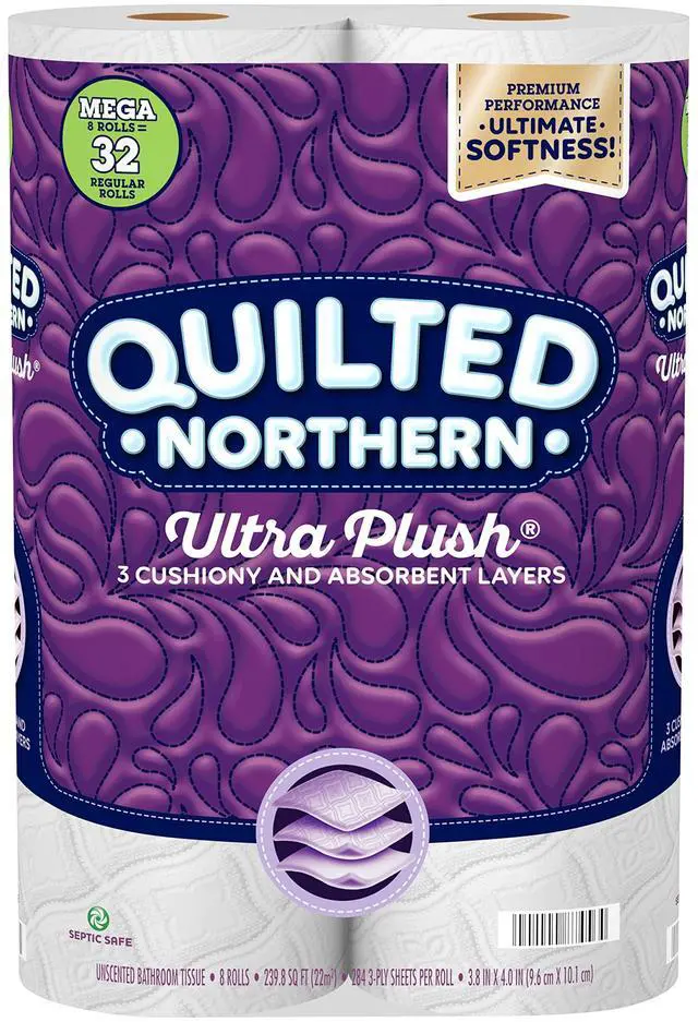 Main image of Georgia Pacific ULTRA PLUSH® TOILET PAPER, 8 MEGA ROLLS