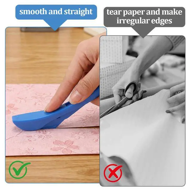 Alt view image 3 of 6 - Wrapping Paper Cutter,3 Pack Sliding Wrapping Paper Roll Cutter Tool,Backpaper Slitter Paper Cutter,Sliding Gift Wrap Cutter