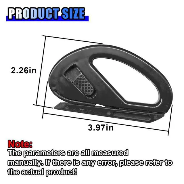 Alt view image 2 of 6 - 2PCS Wrapping Paper Cutter, Snitty Safety Vinyl Film Cutting Tool with Blade, Carbon Fiber Utility Knife, Craft Knife, Suitable for Window Tint Car Wrap, Craft Making (Black)
