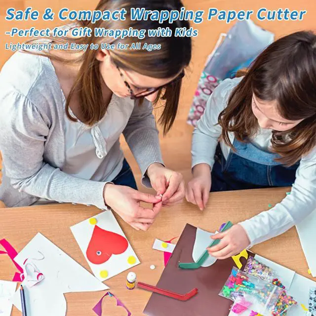 Alt view image 6 of 6 - 6-Pack Wrapping Paper Cutter Set | Safe and Easy Gift Wrap Cutter for Christmas and Birthday | Wrapping Paper Cutter Slider for Home, Office or Classroom (Red & Green)
