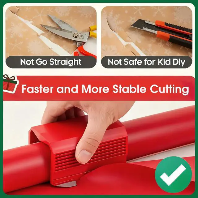 Alt view image 3 of 6 - Wrapping Paper Cutter Effortless and Precise Cutting Tool for Wrapping Paper, Gift Wrapping, and Holiday Decorations