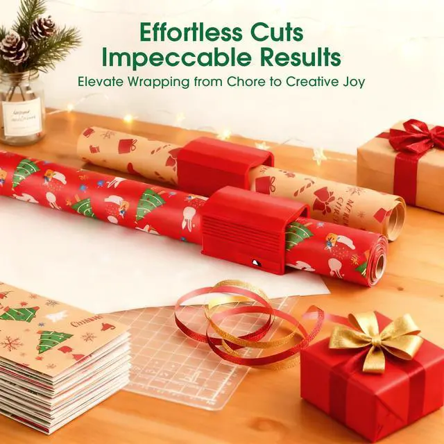 Alt view image 5 of 6 - Wrapping Paper Cutter Effortless and Precise Cutting Tool for Wrapping Paper, Gift Wrapping, and Holiday Decorations