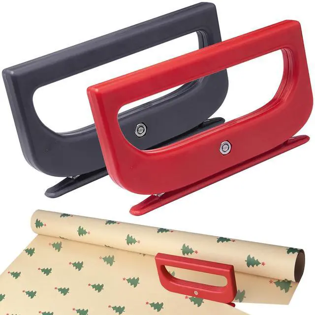 Main image of 2 Pack Wrapping Paper Cutter, Dual-Ended Gift Wrap Cutter with 4 Blades, Effortless Gift Wrapping Supplies for Christmas, Birthday & Holidays