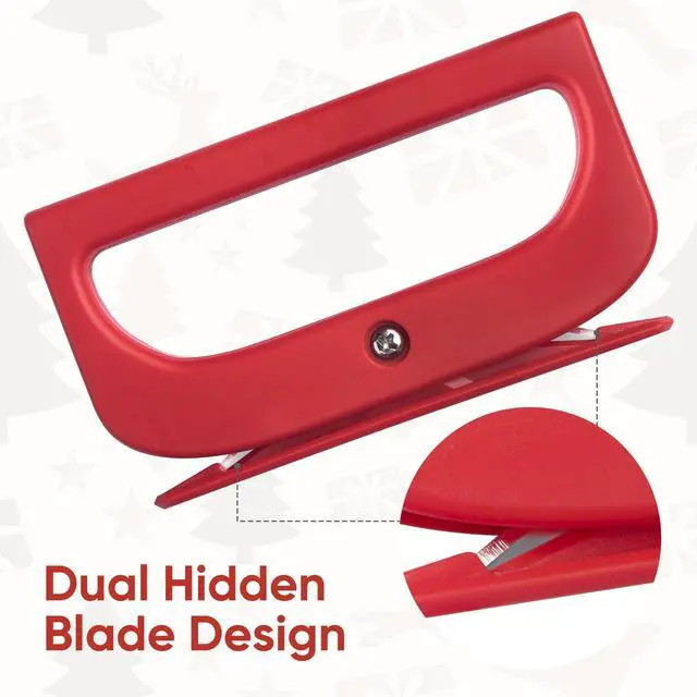 Alt view image 3 of 7 - 2 Pack Wrapping Paper Cutter, Dual-Ended Gift Wrap Cutter with 4 Blades, Effortless Gift Wrapping Supplies for Christmas, Birthday & Holidays