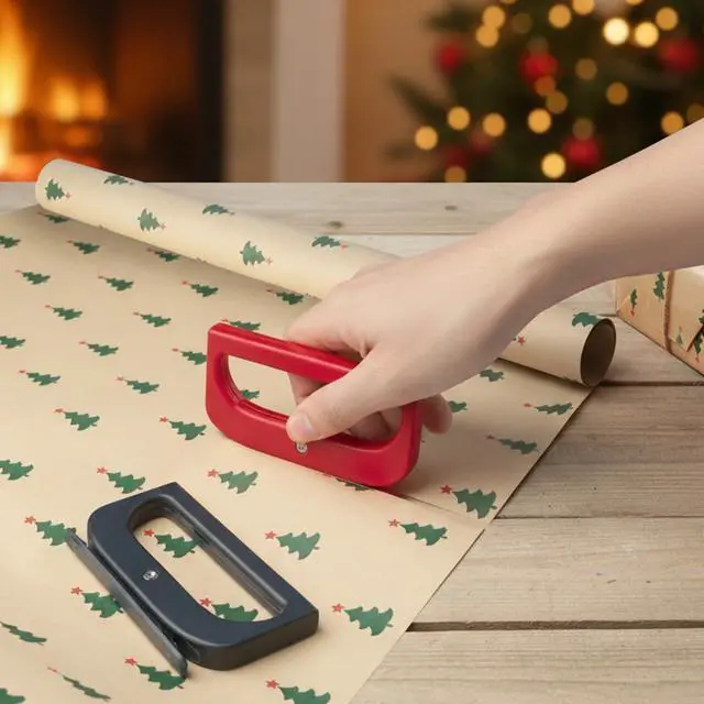 Alt view image 4 of 7 - 2 Pack Wrapping Paper Cutter, Dual-Ended Gift Wrap Cutter with 4 Blades, Effortless Gift Wrapping Supplies for Christmas, Birthday & Holidays