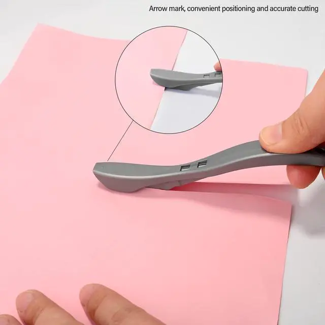 Alt view image 2 of 7 - Wrapping Paper Cutter 3PCS Gift Wrap Cutter,Concealed Blade Safety Knife with 10 Replaceable Blade for Birthday Paper Gift Wrapping Paper Roll Cutter and Christmas Wrapping Paper Cutter Tool