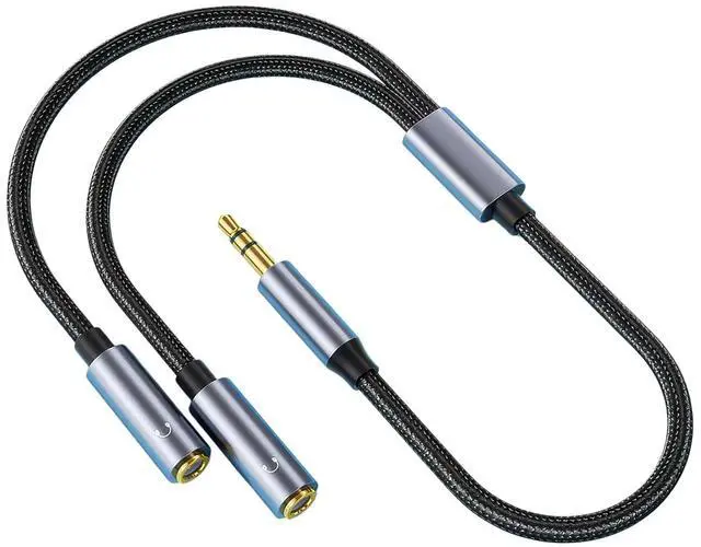 Main image of Adapter Cables for Headphones, 1 Male to 2 Female Adapter