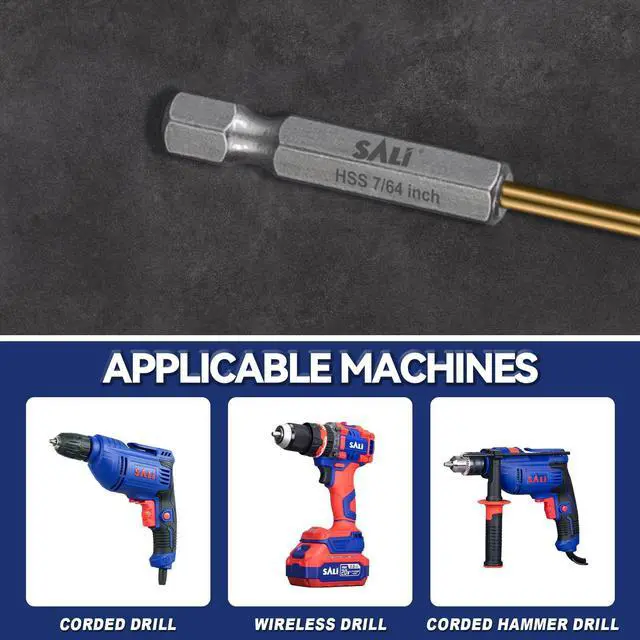 Alt view image 7 of 7 - Cobalt Drill Bit Set,20 Pack 1/16 Inch High Speed Steel Hex Shank Jobber Drill Bits, for Hardwood, Aluminum,Metal,Copper,Alloyed Steel