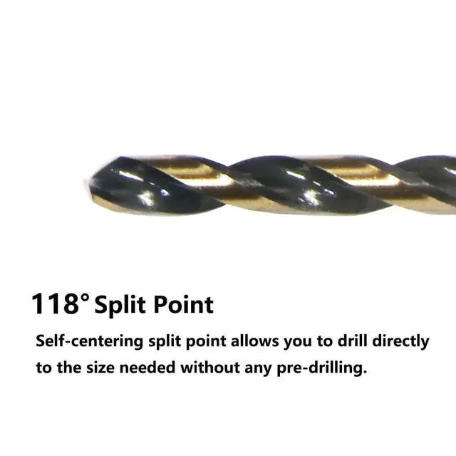 Alt view image 5 of 7 - 60PCS Micro Drill Bits Set, HSS Black Gold Mini Drill Bit for Mild Steel, Copper, Aluminum, Zinc Alloy, Wood, and Plastic, 3/64", 1/16", 5/64", 3/32", 7/64", 1/8"