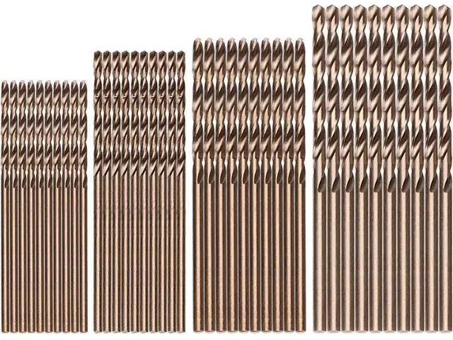 Main image of 40-Pc M35 Cobalt Twist Drill Bit Set 3/64 to 3/32 for Hard Metal