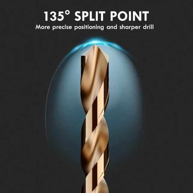 Alt view image 3 of 6 - 1/16"(23pcs) Cobalt Drill Bit Set M35 HSS Jobber Length