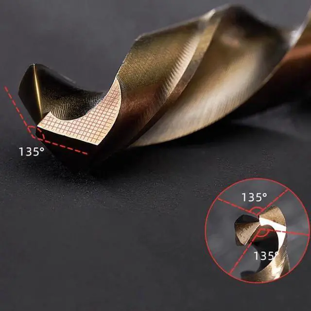 Alt view image 3 of 6 - Cobalt Drill Bit Set, 1/16" to 13/64" M35 Jobber Length Twist Drill Bits for Hard Metal Cast Iron Stainless Steel Wood Plastic 10PCS