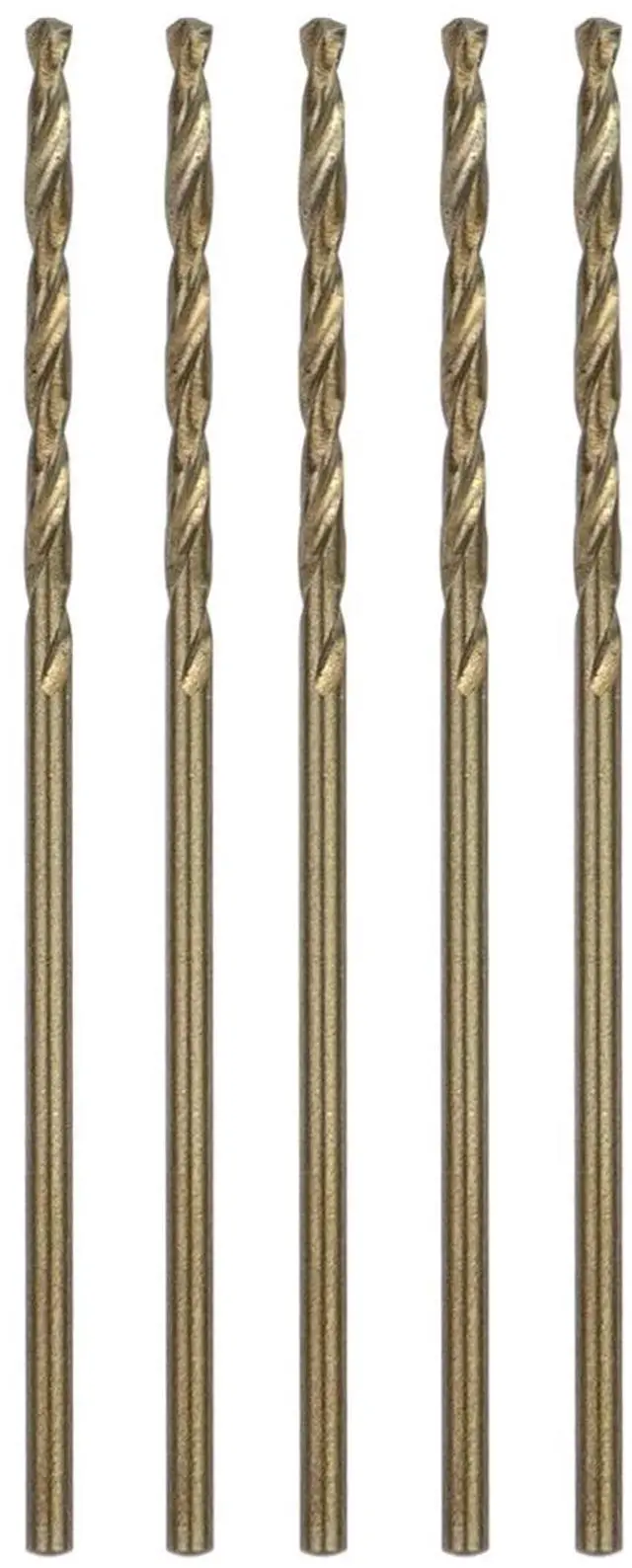 Main image of 1/16 Inch Cobalt Drill Bit Set - 5pcs M35 Metal Bits With Split Point Tip for Steel, Hard Metal, Cast Iron (1/16" x 1-3/4")