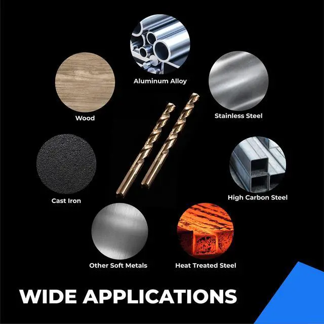 Alt view image 3 of 6 - Drill Bit Set (1.5-6.5mm,13Pcs), M35 HSS Metric Twist Drill Bit Set for Hard Metal, Stainless Steel, Cast Iron