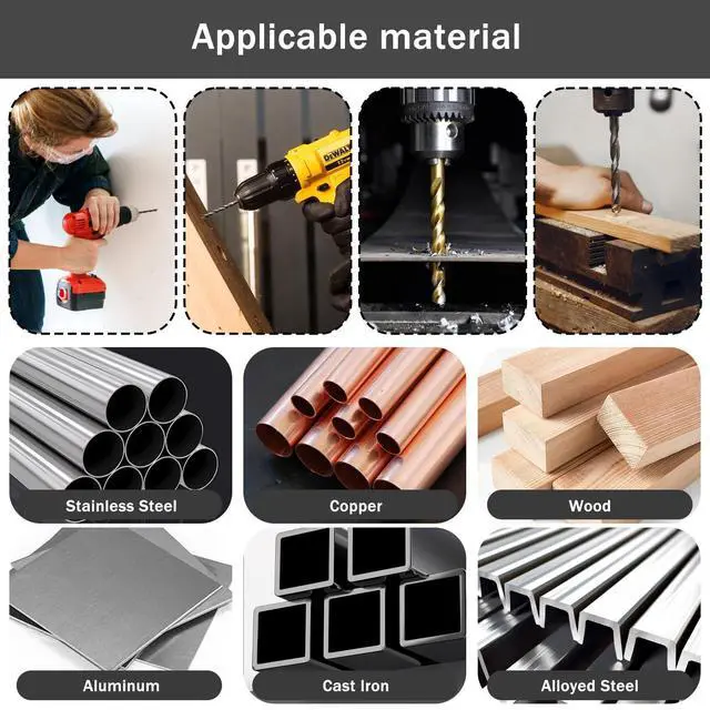 Alt view image 5 of 7 - 1/32" Cobalt Drill Bit Set, 20 Pcs M35 High Speed Steel Jobber Length Twist Drills Bit Straight Shank Drills for Hard Metal, Jewelry, Stainless Steel, Circuit Board, Plastic, Wood