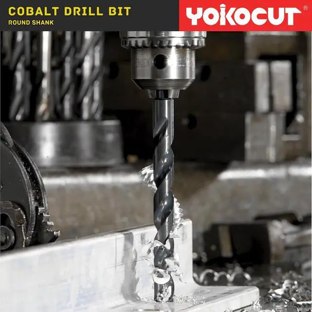 Alt view image 2 of 6 - 1/16 Inch Cobalt Drill Bit 10PCS | High Speed Steel | Drill Bit for Stainless Steel and Hardened Metal | HSS M35 Titanium Aluminum Nitride Coating