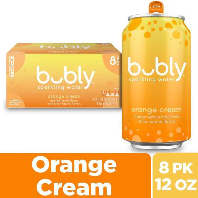Alt view image 2 of 6 - Sparkling Water, Orange Creamsicle, 12 Fl Oz Cans (8 Pack)