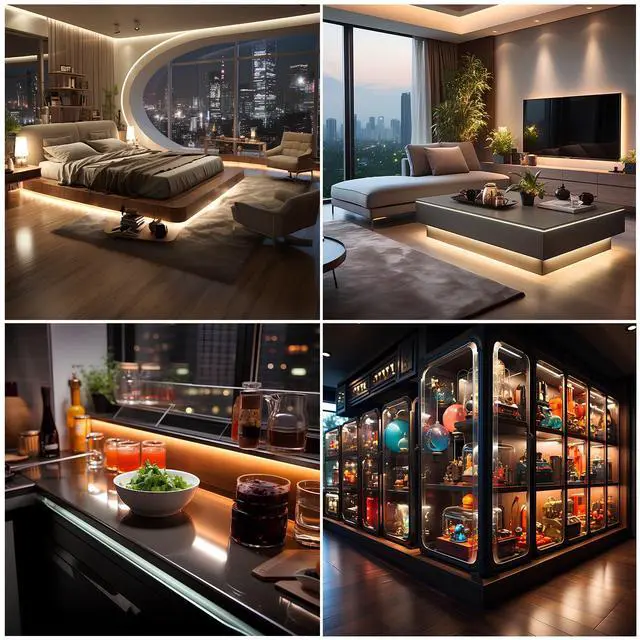 Alt view image 7 of 7 - Short LED Strip Lights, COB 5V USB, Warm White 3000k (3.28FT/1M)