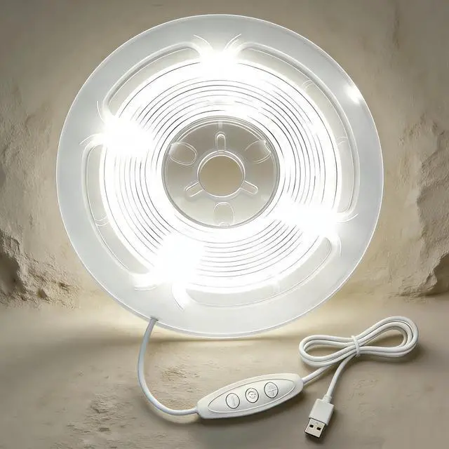 Main image of 8mm Ultra Narrow Cob Led Strip Lights 5v Dimmable Self-Adhesive Led Tape Ultra Bright Flexible Led Lights Under Cabinet Kitchen Bedroom Gaming Desk DIY Lighting (6000K, 3.28ft)