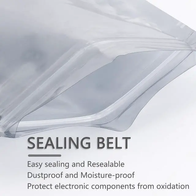 Alt view image 3 of 7 - 100pcs Resealable Anti Static Bag, 3.54x5.12 inch