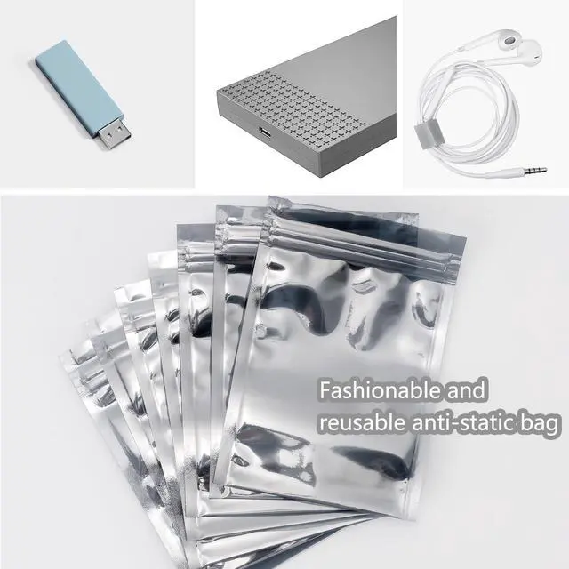 Alt view image 6 of 7 - 100pcs Resealable Anti Static Bag, 3.54x5.12 inch