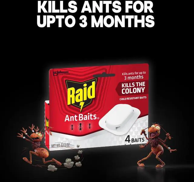 Alt view image 6 of 7 - Ant Killer Baits, for Household Use, Kills the Colony, Kills Ants for 3 Months, Child Resistant, 4 Count