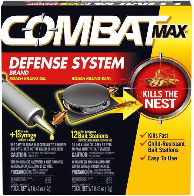 Main image of Max Defense System, 12 Small Roach Killing Baits, 0.4 Oz Gel