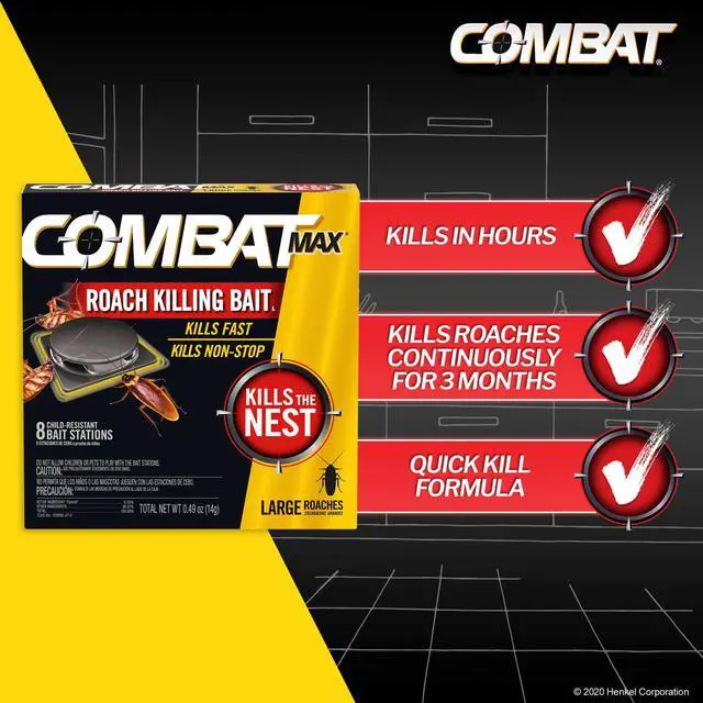 Alt view image 2 of 7 - Max Roach Killing Bait, Large Roaches, Kills the Nest, 8 Count