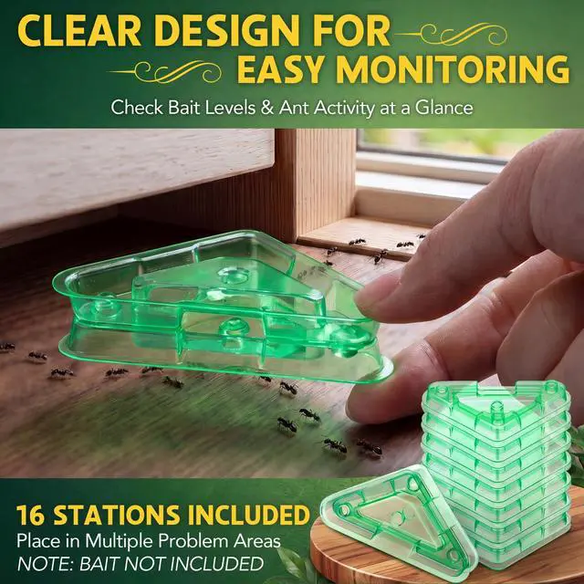 Alt view image 4 of 7 - 8 Pack Ant Bait Stations Refillable, Indoor and Outdoor Use