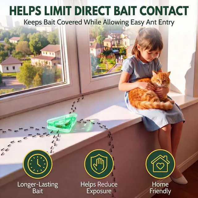 Alt view image 5 of 7 - 8 Pack Ant Bait Stations Refillable, Indoor and Outdoor Use
