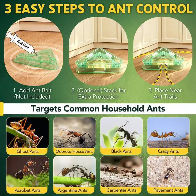 Alt view image 7 of 7 - 8 Pack Ant Bait Stations Refillable, Indoor and Outdoor Use